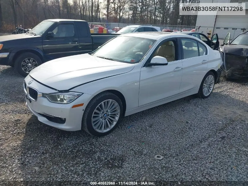 2015 BMW 328I xDrive VIN: WBA3B3G58FNT17298 Lot: 40852068