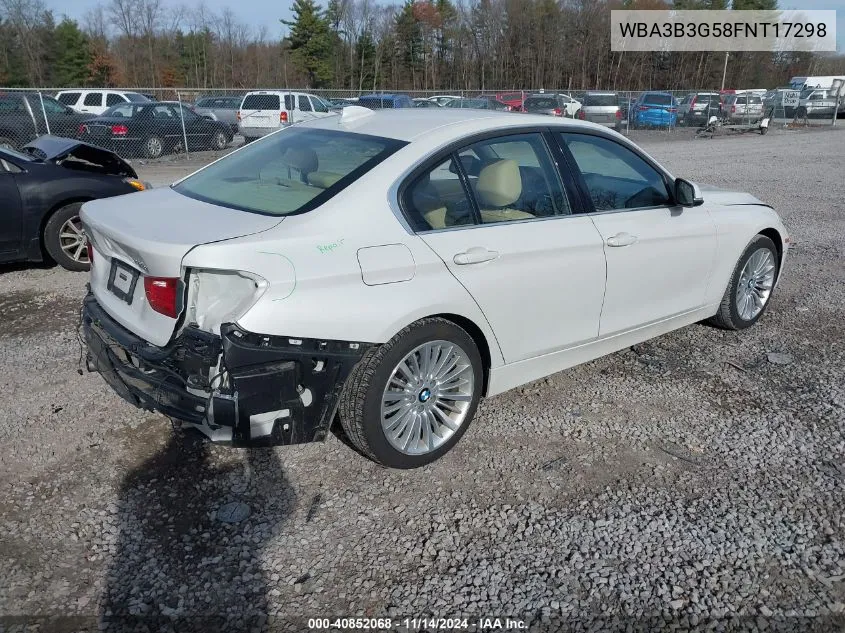 2015 BMW 328I xDrive VIN: WBA3B3G58FNT17298 Lot: 40852068