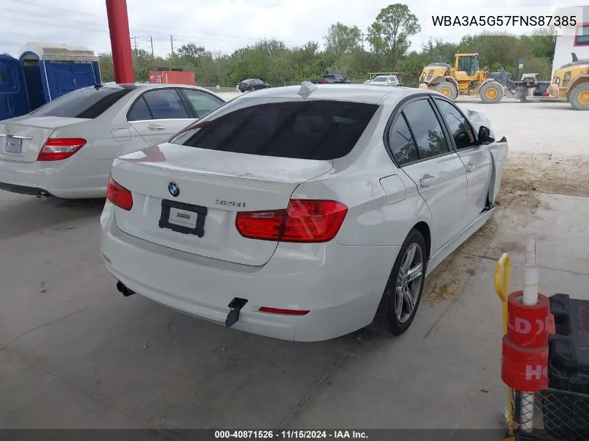 2015 BMW 328I VIN: WBA3A5G57FNS87385 Lot: 40871526