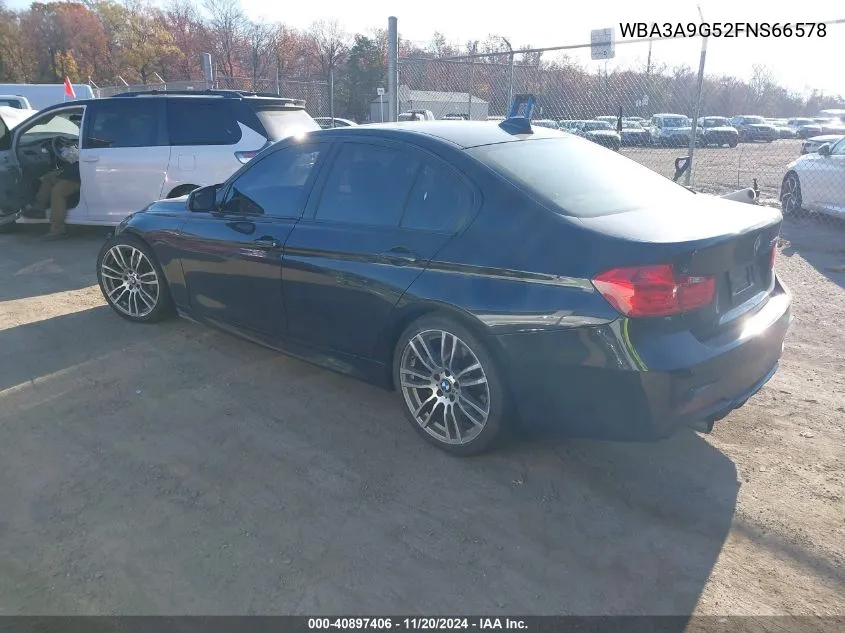 2015 BMW 335I VIN: WBA3A9G52FNS66578 Lot: 40897406