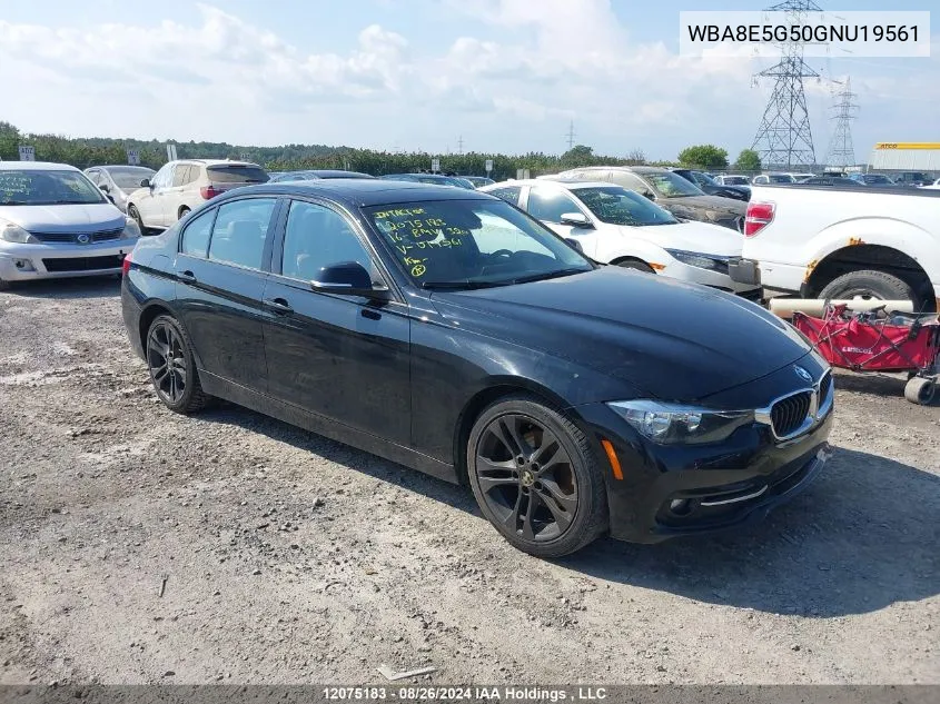 2016 BMW 320I xDrive VIN: WBA8E5G50GNU19561 Lot: 12075183