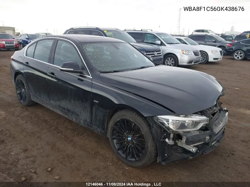 2016 BMW 3 Series VIN: WBA8F1C56GK438676 Lot: 12146046