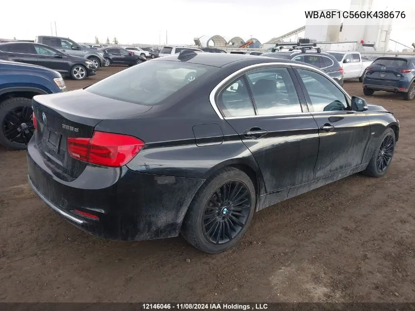 2016 BMW 3 Series VIN: WBA8F1C56GK438676 Lot: 12146046