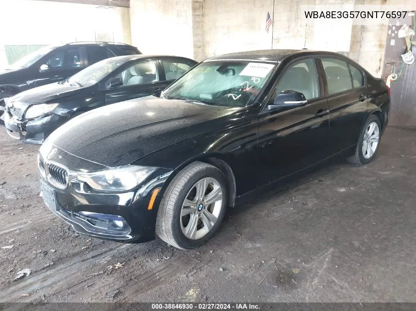 2016 BMW 328I xDrive VIN: WBA8E3G57GNT76597 Lot: 38846930