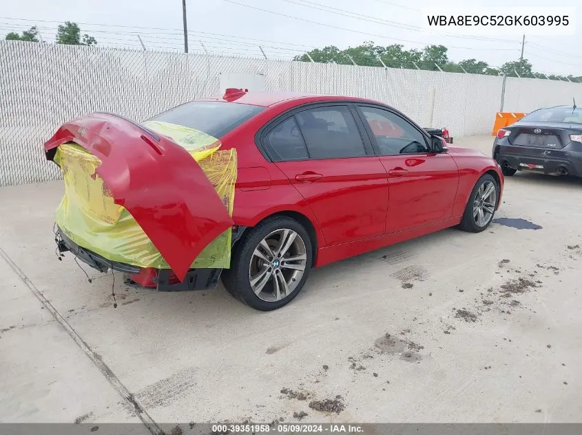 2016 BMW 328I VIN: WBA8E9C52GK603995 Lot: 39351958