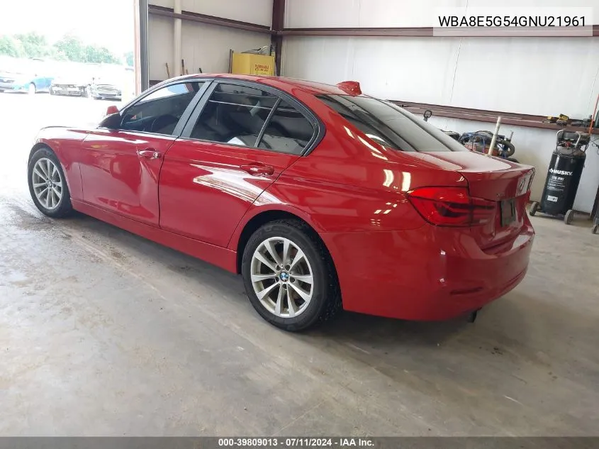 2016 BMW 320I xDrive VIN: WBA8E5G54GNU21961 Lot: 39809013