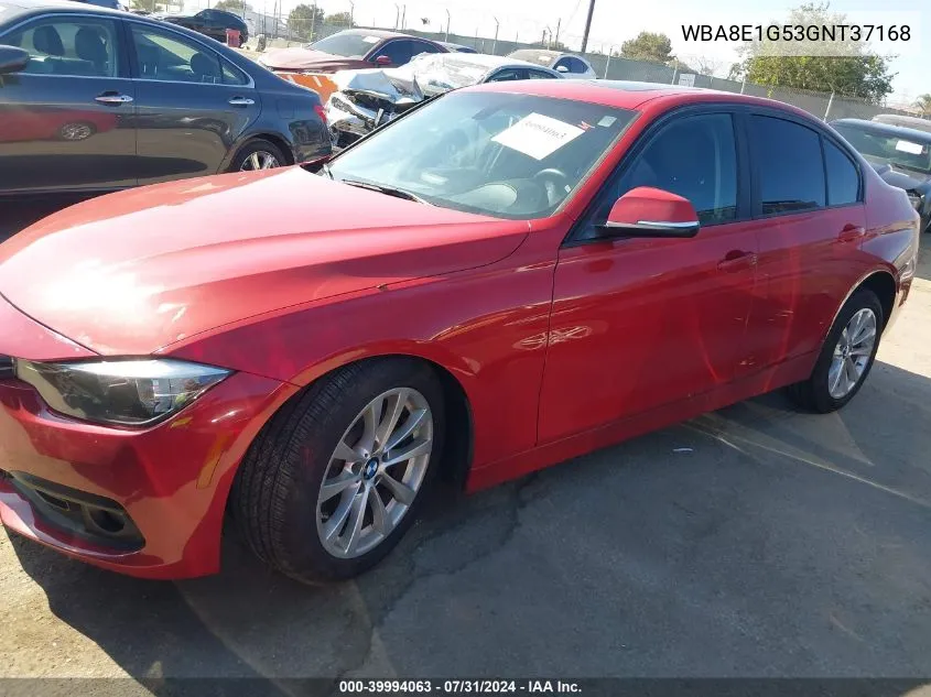 2016 BMW 320I VIN: WBA8E1G53GNT37168 Lot: 39994063