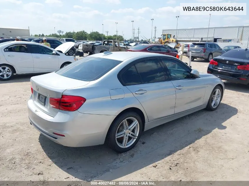 WBA8E9C58GK643644 2016 BMW 328I