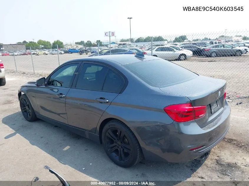 2016 BMW 328I VIN: WBA8E9C54GK603545 Lot: 40077952