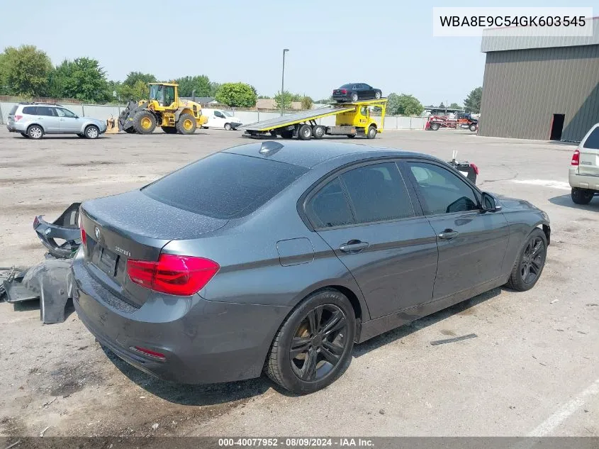 2016 BMW 328I VIN: WBA8E9C54GK603545 Lot: 40077952