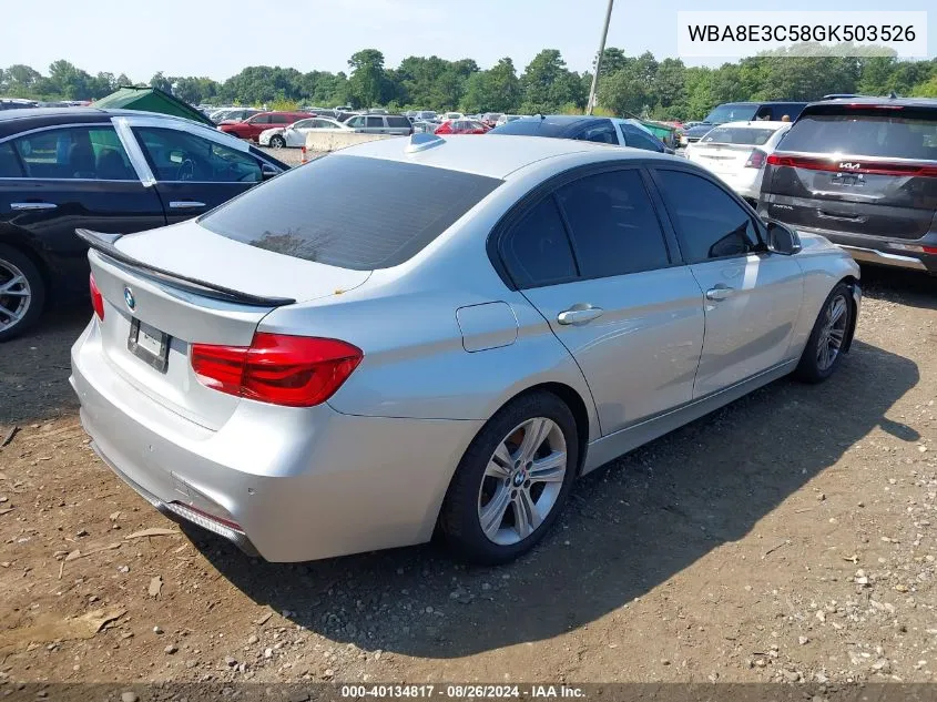 2016 BMW 328I xDrive VIN: WBA8E3C58GK503526 Lot: 40134817