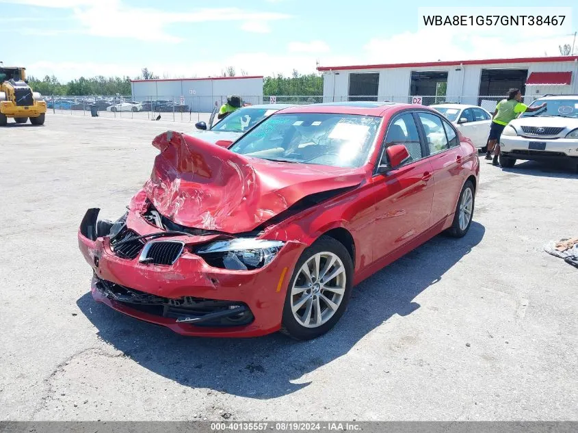 2016 BMW 320I VIN: WBA8E1G57GNT38467 Lot: 40135557