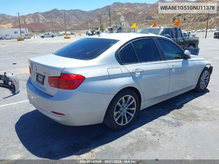 2016 BMW 320I VIN: WBA8E1G51GNU11378 Lot: 40142548