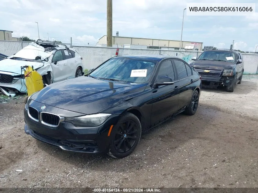 2016 BMW 320I I VIN: WBA8A9C58GK616066 Lot: 40154124