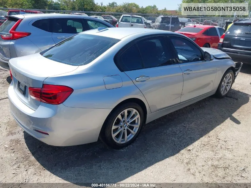 2016 BMW 320I VIN: WBA8E1G58GNT35058 Lot: 40156773