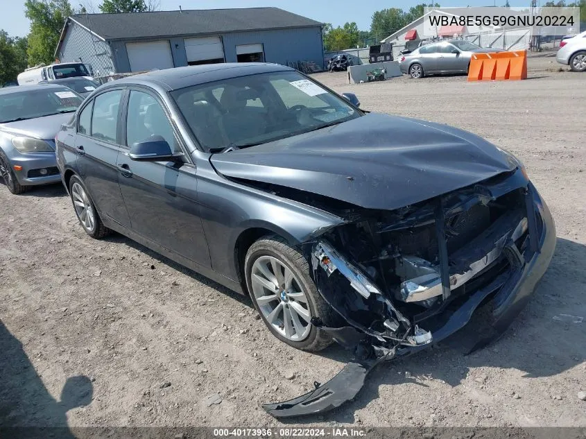 2016 BMW 320I xDrive VIN: WBA8E5G59GNU20224 Lot: 40173936