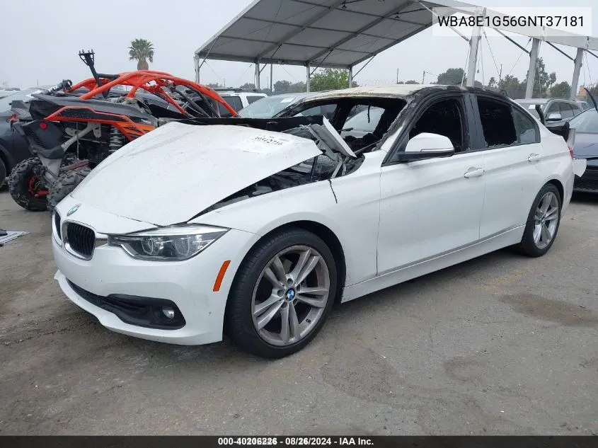 2016 BMW 320I VIN: WBA8E1G56GNT37181 Lot: 40206226