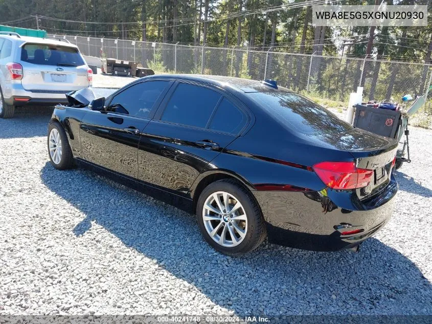 2016 BMW 320I xDrive VIN: WBA8E5G5XGNU20930 Lot: 40241748