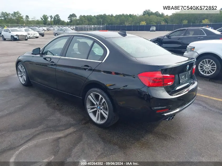 2016 BMW 328I VIN: WBA8E7C54GK572852 Lot: 40264352