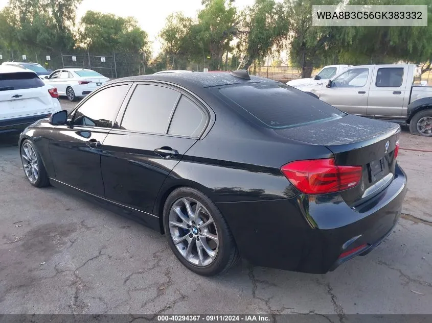 2016 BMW 340I VIN: WBA8B3C56GK383332 Lot: 40294367