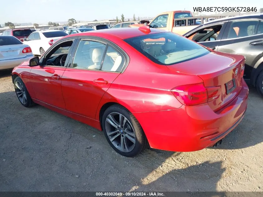 2016 BMW 328 I VIN: WBA8E7C59GK572846 Lot: 40302049