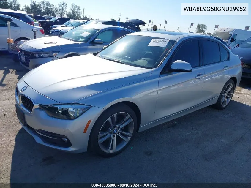 2016 BMW 328I VIN: WBA8E9G50GNU29952 Lot: 40305006