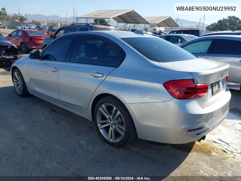 2016 BMW 328I VIN: WBA8E9G50GNU29952 Lot: 40305006