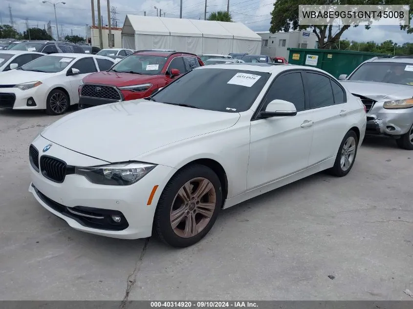 2016 BMW 328I VIN: WBA8E9G51GNT45008 Lot: 40314920