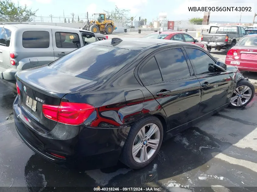 2016 BMW 328I VIN: WBA8E9G56GNT43092 Lot: 40318246