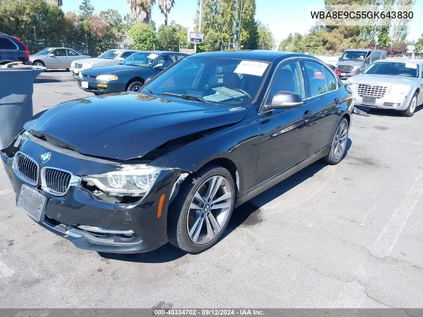 2016 BMW 328I I Sulev VIN: WBA8E9C55GK643830 Lot: 40334702