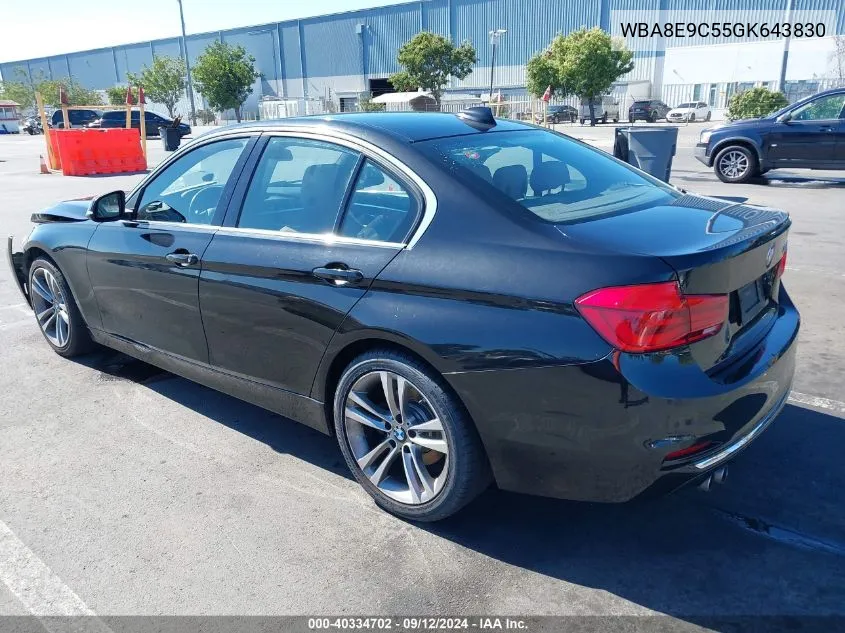 2016 BMW 328I I Sulev VIN: WBA8E9C55GK643830 Lot: 40334702