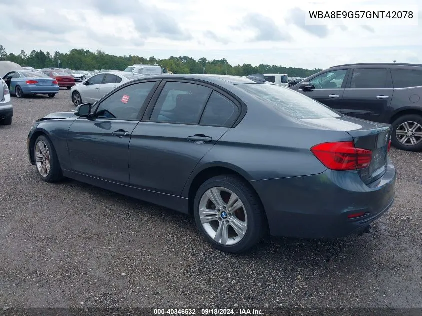 2016 BMW 328I VIN: WBA8E9G57GNT42078 Lot: 40346532