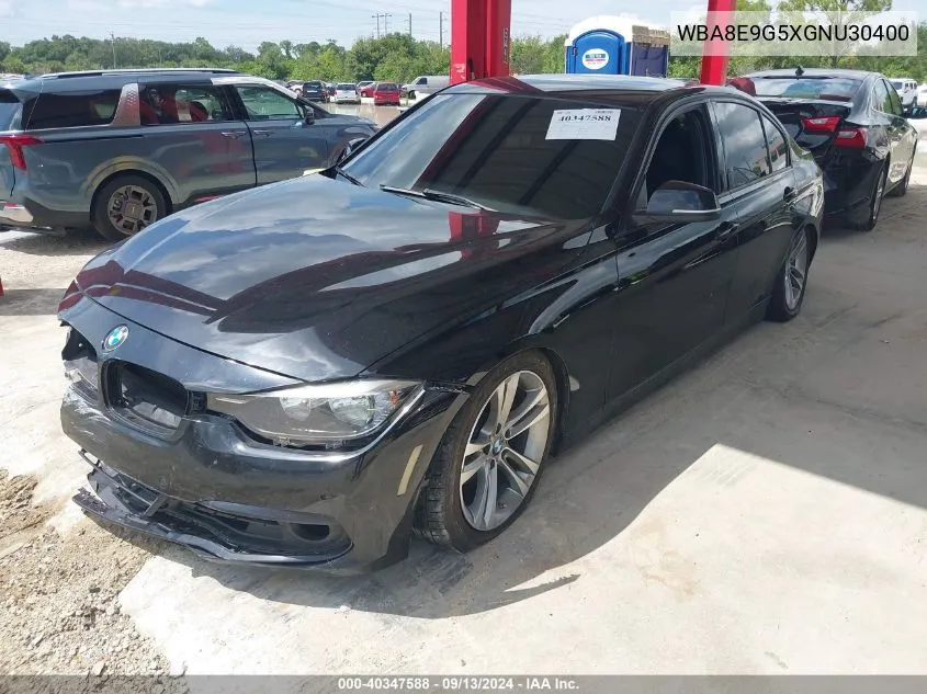 2016 BMW 328I VIN: WBA8E9G5XGNU30400 Lot: 40347588