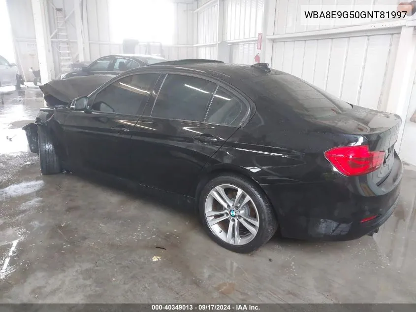 2016 BMW 328I VIN: WBA8E9G50GNT81997 Lot: 40349013