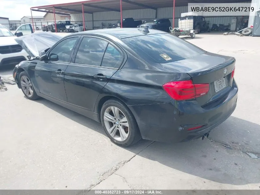 2016 BMW 328I VIN: WBA8E9C52GK647219 Lot: 40352723