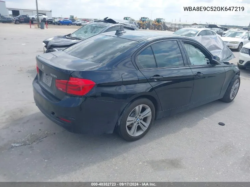 2016 BMW 328I VIN: WBA8E9C52GK647219 Lot: 40352723