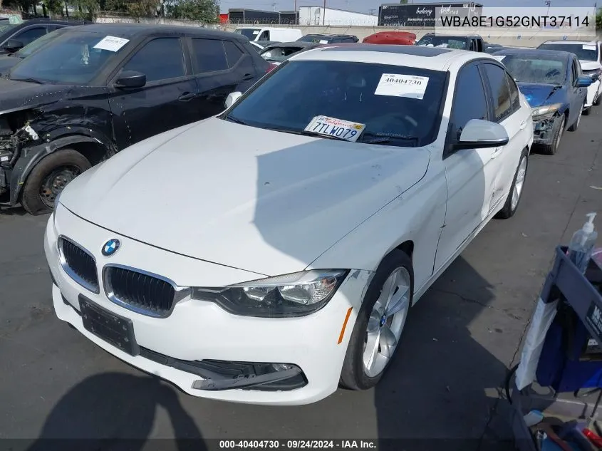 2016 BMW 320I VIN: WBA8E1G52GNT37114 Lot: 40404730