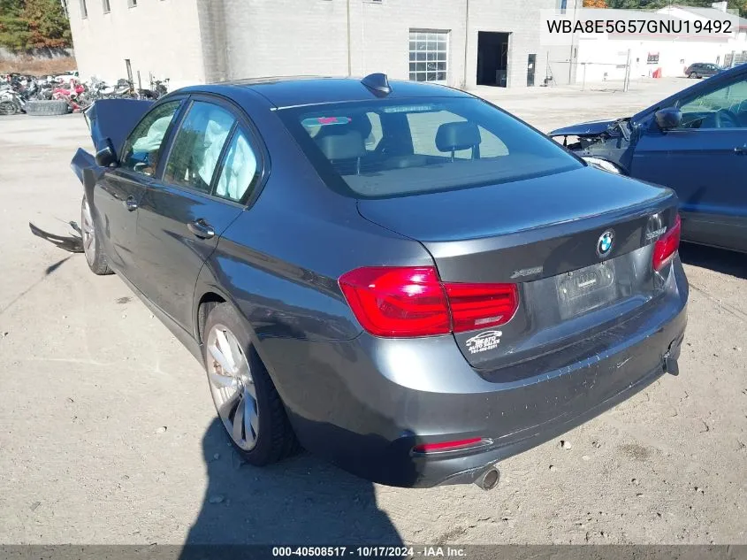 2016 BMW 320 Xi VIN: WBA8E5G57GNU19492 Lot: 40508517