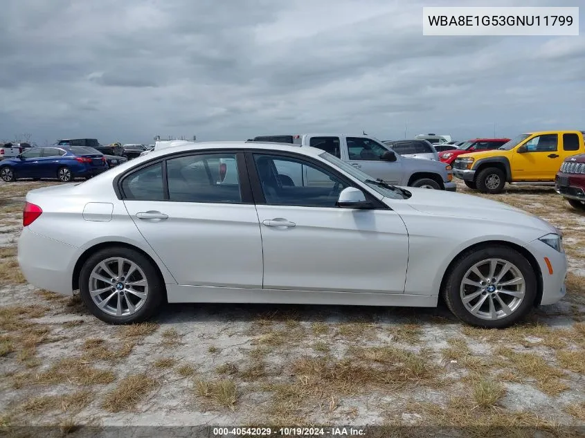 2016 BMW 320I VIN: WBA8E1G53GNU11799 Lot: 40542029