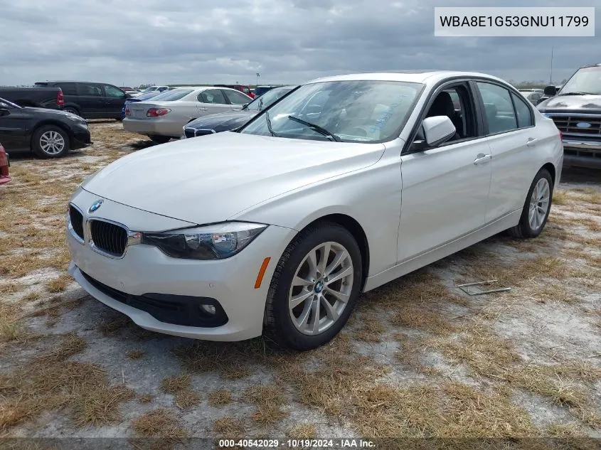 2016 BMW 320I VIN: WBA8E1G53GNU11799 Lot: 40542029