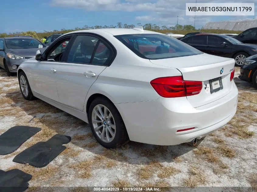 2016 BMW 320I VIN: WBA8E1G53GNU11799 Lot: 40542029