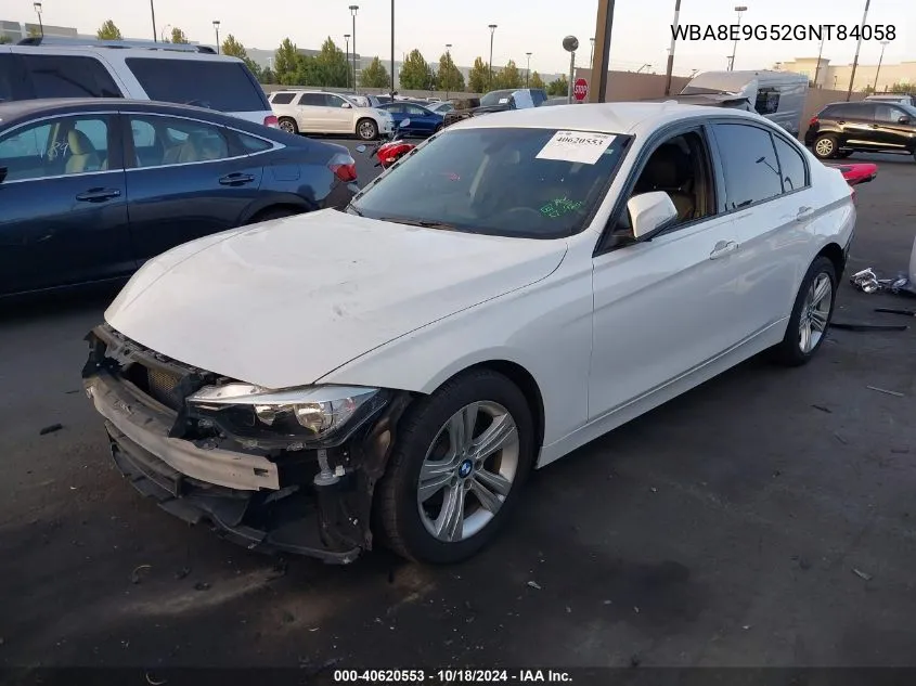 2016 BMW 328I VIN: WBA8E9G52GNT84058 Lot: 40620553