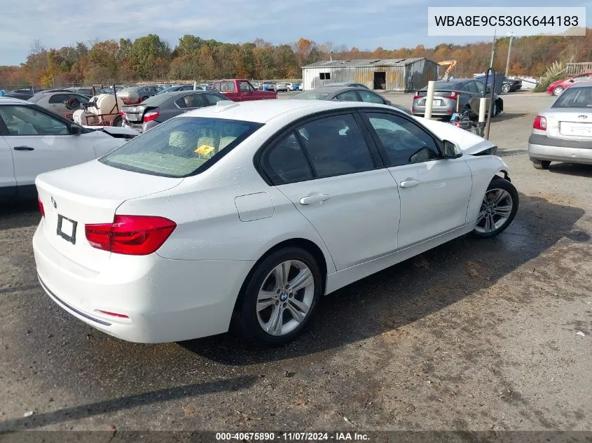 2016 BMW 328I VIN: WBA8E9C53GK644183 Lot: 40675890