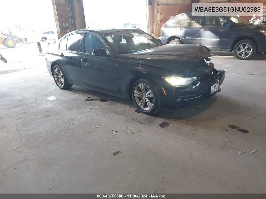 2016 BMW 328I xDrive VIN: WBA8E3G51GNU02983 Lot: 40755586