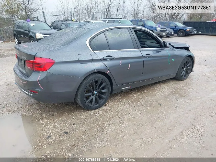 2016 BMW 328I xDrive VIN: WBA8E3G53GNT77861 Lot: 40766538