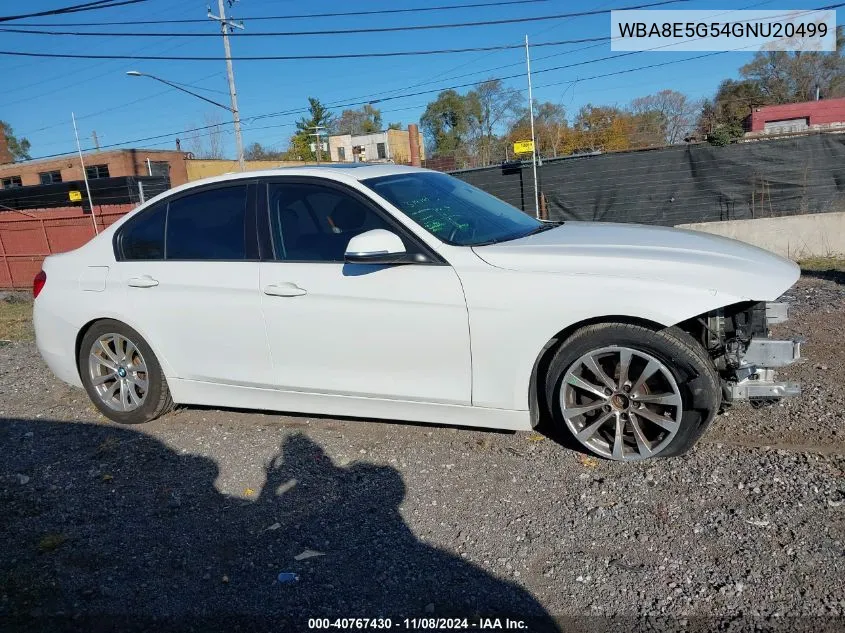 2016 BMW 320I xDrive VIN: WBA8E5G54GNU20499 Lot: 40767430