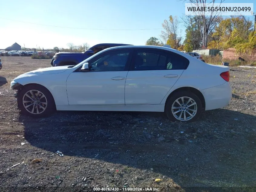 2016 BMW 320I xDrive VIN: WBA8E5G54GNU20499 Lot: 40767430