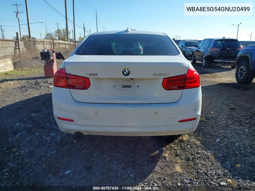 2016 BMW 320I xDrive VIN: WBA8E5G54GNU20499 Lot: 40767430