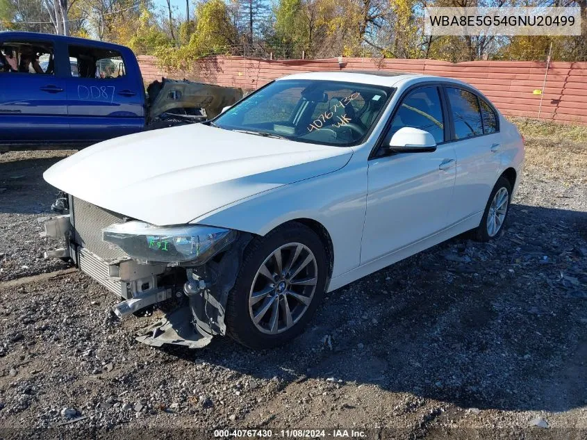 2016 BMW 320I xDrive VIN: WBA8E5G54GNU20499 Lot: 40767430