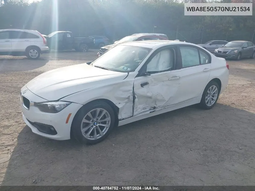 2016 BMW 320I xDrive VIN: WBA8E5G57GNU21534 Lot: 40784752